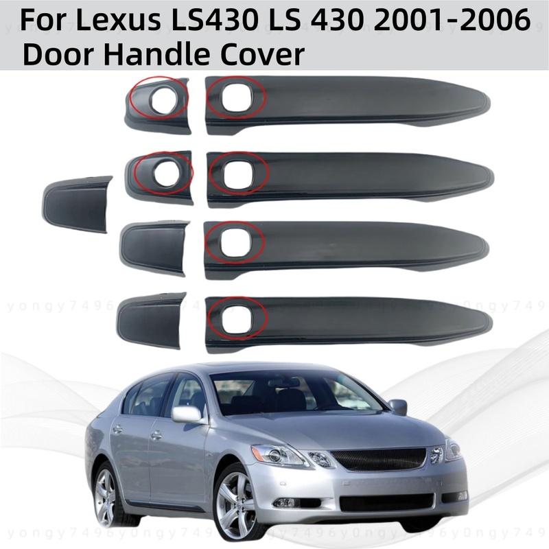 Gloss Black Car Accessory Door Handle Bowl Covers Trim Paste Style For Lexus LS430 LS 430 2001 2002 2003 2004 2005 2006