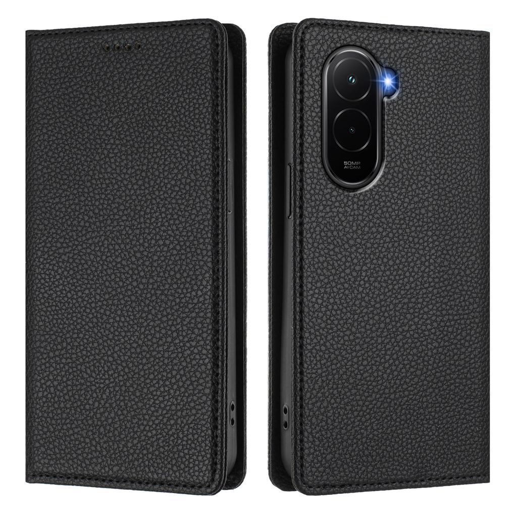 Für Xiaomi Poco M7 Plus 5G/M7 4G (169mm) Brieftaschenhülle RFID-Blockierung Leder mit Litschi-Textur Handyhülle