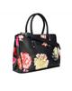 Sac cabas - CHRISTIAN LACROIX - Mily - Noir - Imprimé floral - 2 anses et bandoulière amovible