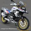 Large 1:9 R1250GS S1000RR Motorcycle Metal Diecast Model Toy Metal Body Sound Light Cars Models Birthday Gifts Collection