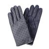 Paul Smith Size 415GL Size 47 L Gloves, Check, Men's, Navy/Gray, L02122, (Used)