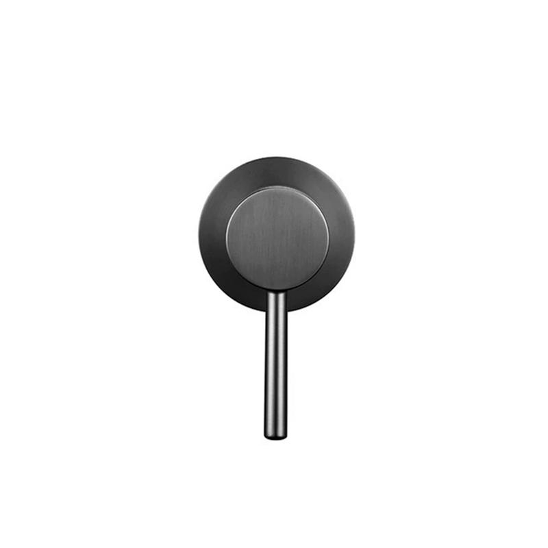Gold Mixer Water Tap Shower Valve Bathroom Water Faucets Shower Splitter Valve Black Chrome Round Solid Brass Concealed