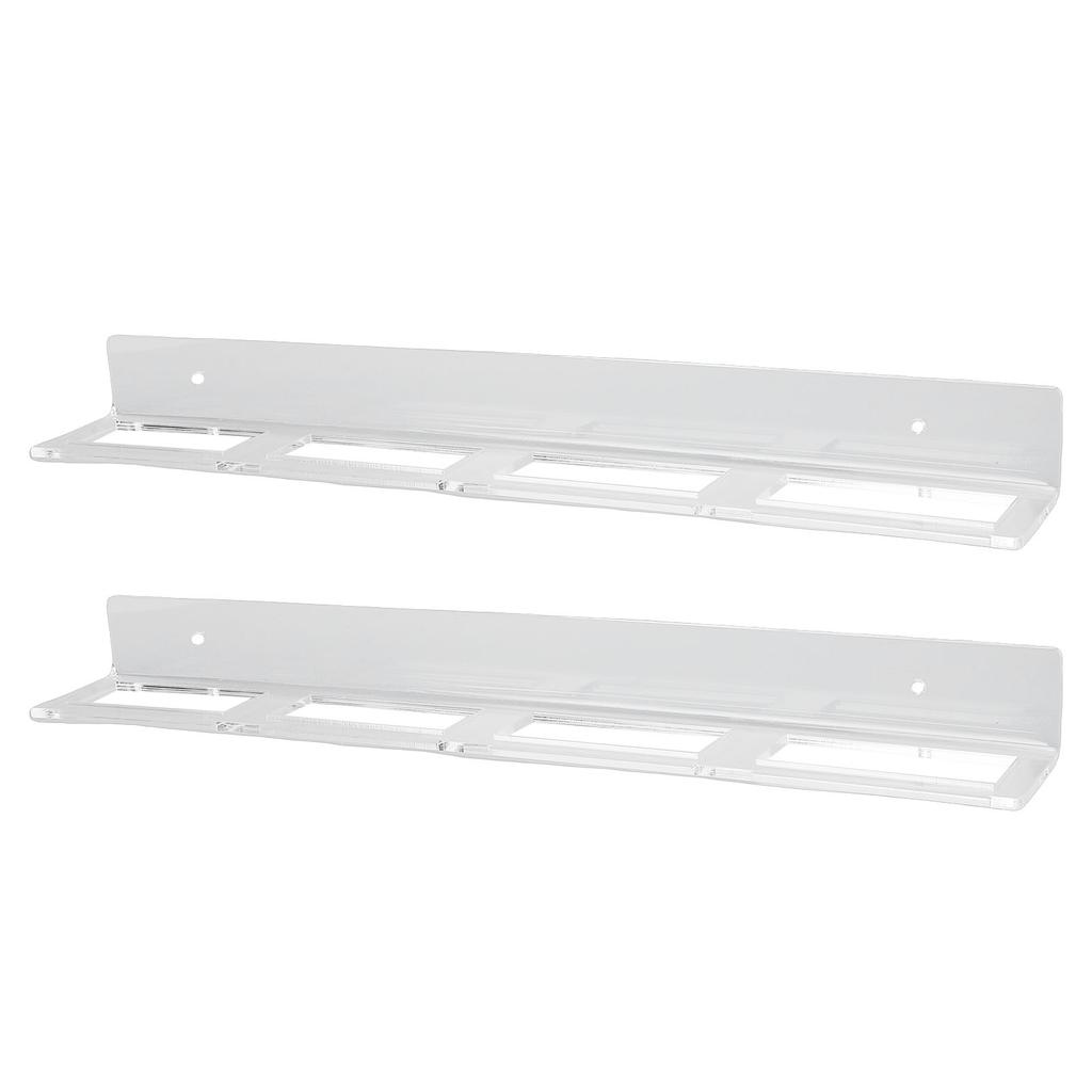 2PCS Hockey Pucks Wall Display Transparent Wall Mounted Acrylic Holder Shelf Storage Organization for Home Living Room