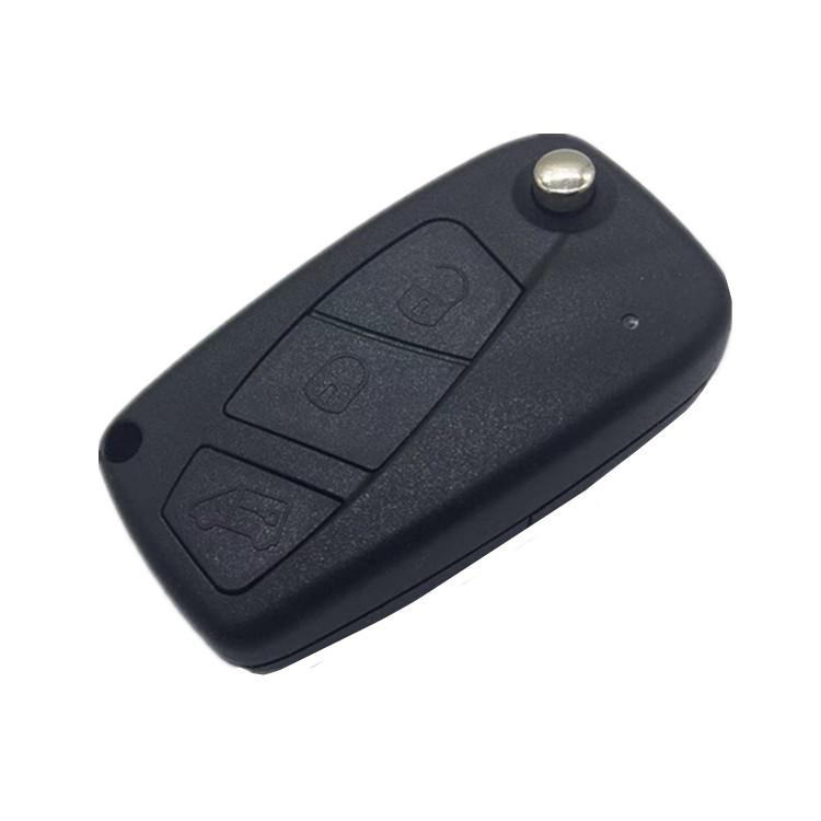 Fiat 3-Button Folding Car Key Shell with Back Cover