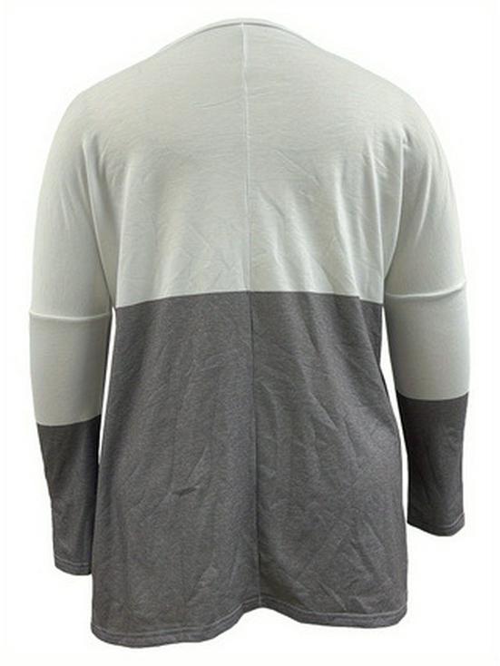 2025 Plus Size Women's Holiday Patchwork Heart Cartoon Long Sleeve Top