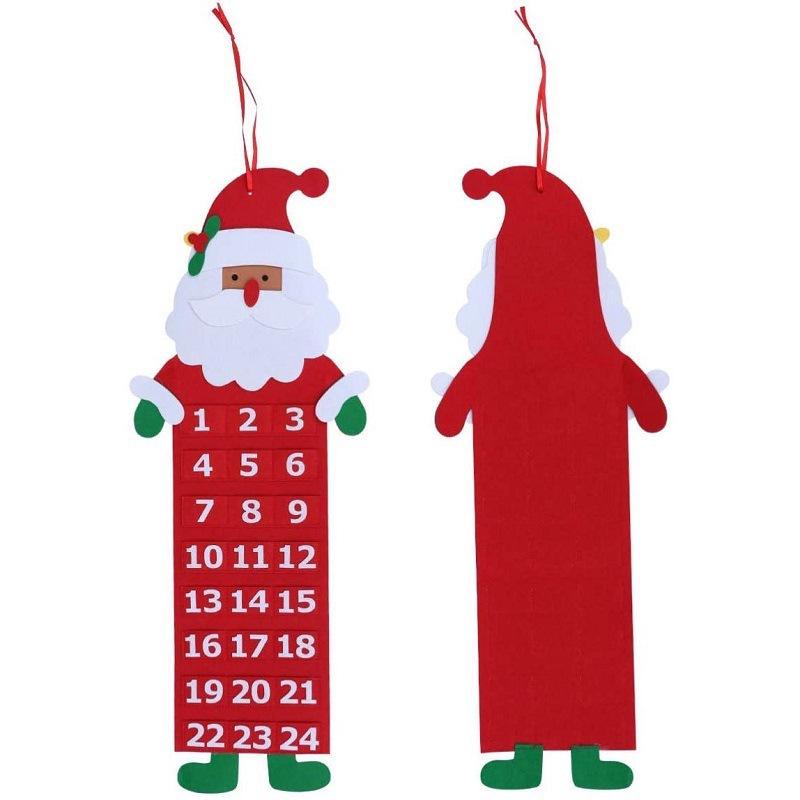 Christmas Felt Wall Calendar with Decorative Pendants