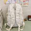High value, fresh and sweet leaf print backpack, lightweight and versatile backpack for junior high school students