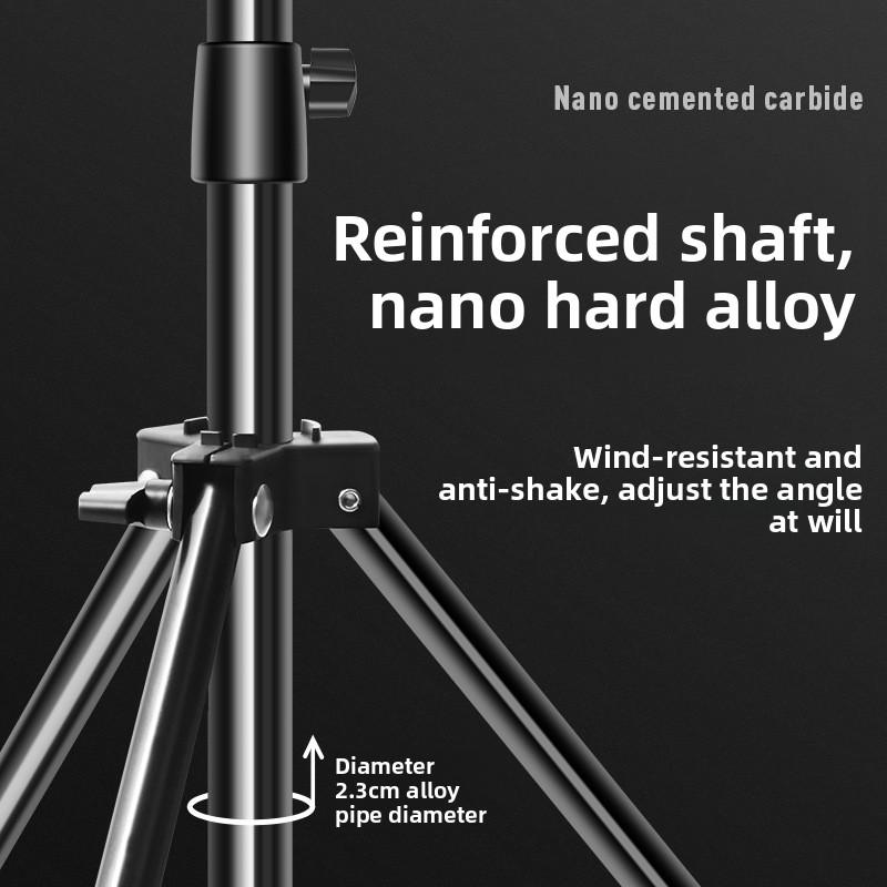 Floor-Standing Folding Tripod Dual Phone Tablet Holder for Streamer Photography & Selfie Stand with TikTok Kuaishou Support