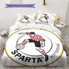 Sparta Bettwäsche Steppdecke Set Bettbezug Kissenbezug Heimdekoration Geburtstagsgeschenk (1 Bettbezug + 2 Kissenbezüge, ohne Füllung)