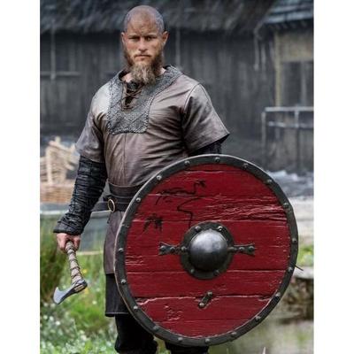 Medieval Wooden Viking 24" Round Shield Heavy Metal Fitted Ready For Battle Gift