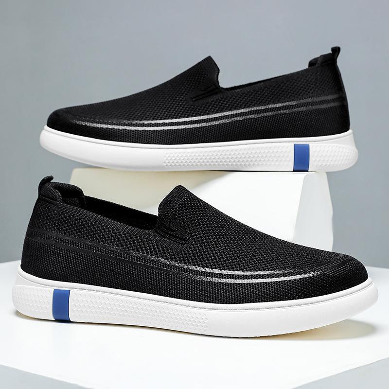 Fashion Men Shoes Summer Fashion Casual Mesh Breathable Slip on Platform Shoes Plus Size 39-44 Sneakers Non-slip Flats Loafers