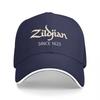 Zildjian Since  Embroidered Black Baseball Cap Classic Drummer Brand Logo Design Adjustable Fit for Music Enthusiasts