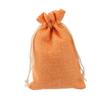 10pcs Linen Drawstring Bags Pouch for Party Gift Favors Candy Pockets - Orange,10x14cm, As Described