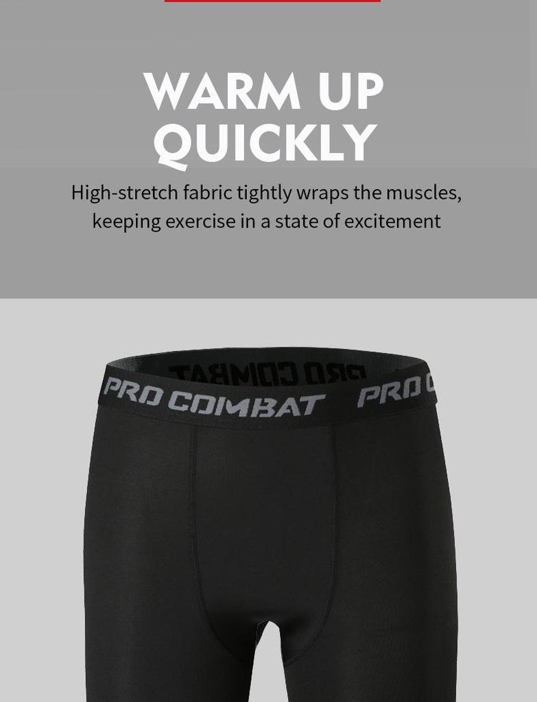 Men’s Elastic Compression Sports Shorts: Quick-Dry Basketball & Running Tights