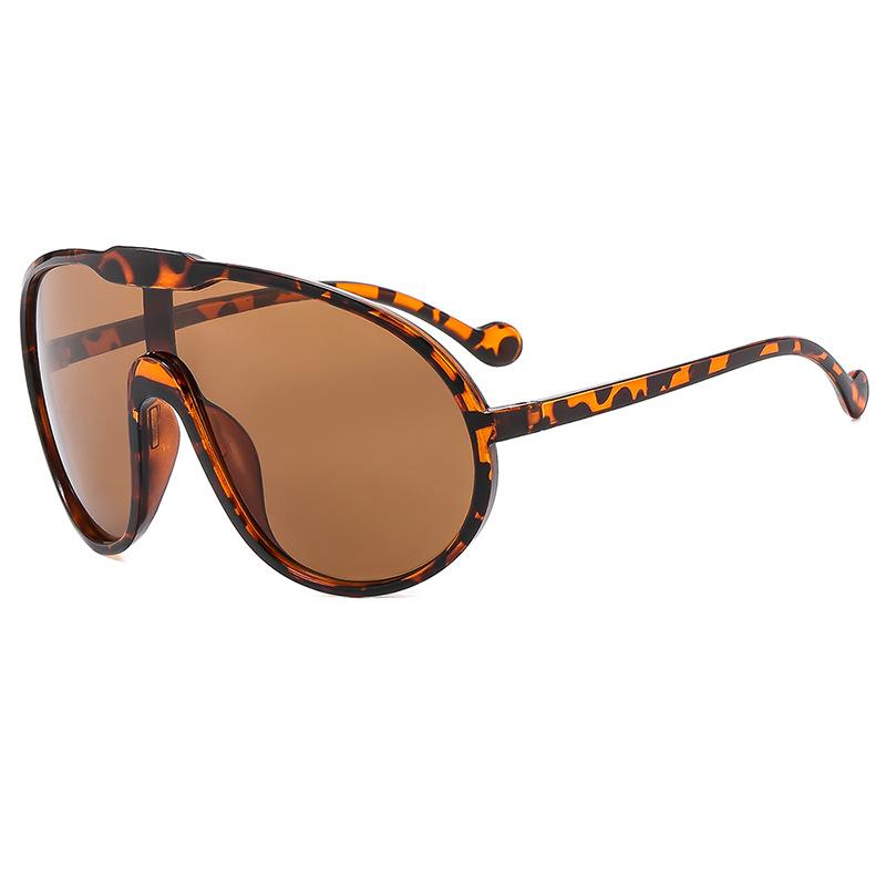 New Large Frame Sunglasses Fashion Women Personalized Integrated Decorative Glasses Luxury Outdoor Design Uv400