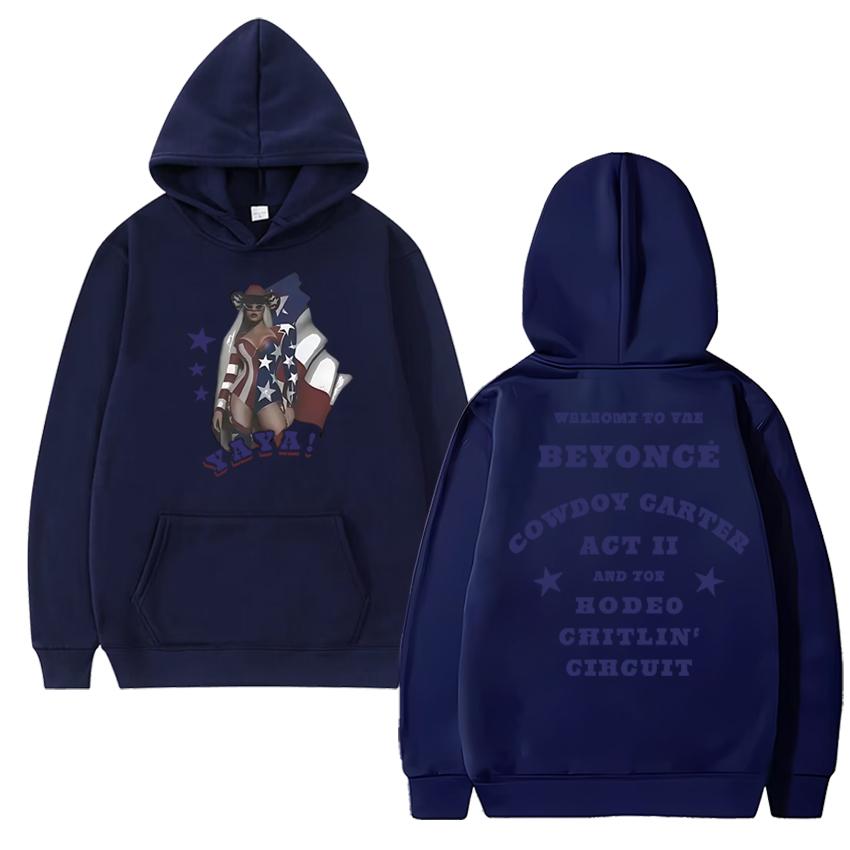 

Винтажное худи с принтом тура Beyonce Cowboy Carter 2025 для мужчин и женщин, хип-хоп, панк, пуловеры, осенне-зимняя унисекс флисовая толстовка 3XL