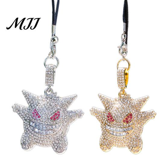 Cute Devil Elf Car Decoration Bling Accessories, Rhinestone Rear View Mirror Funny Rearview Decor Charm, Halloween Auto Interior Hanging Pendant