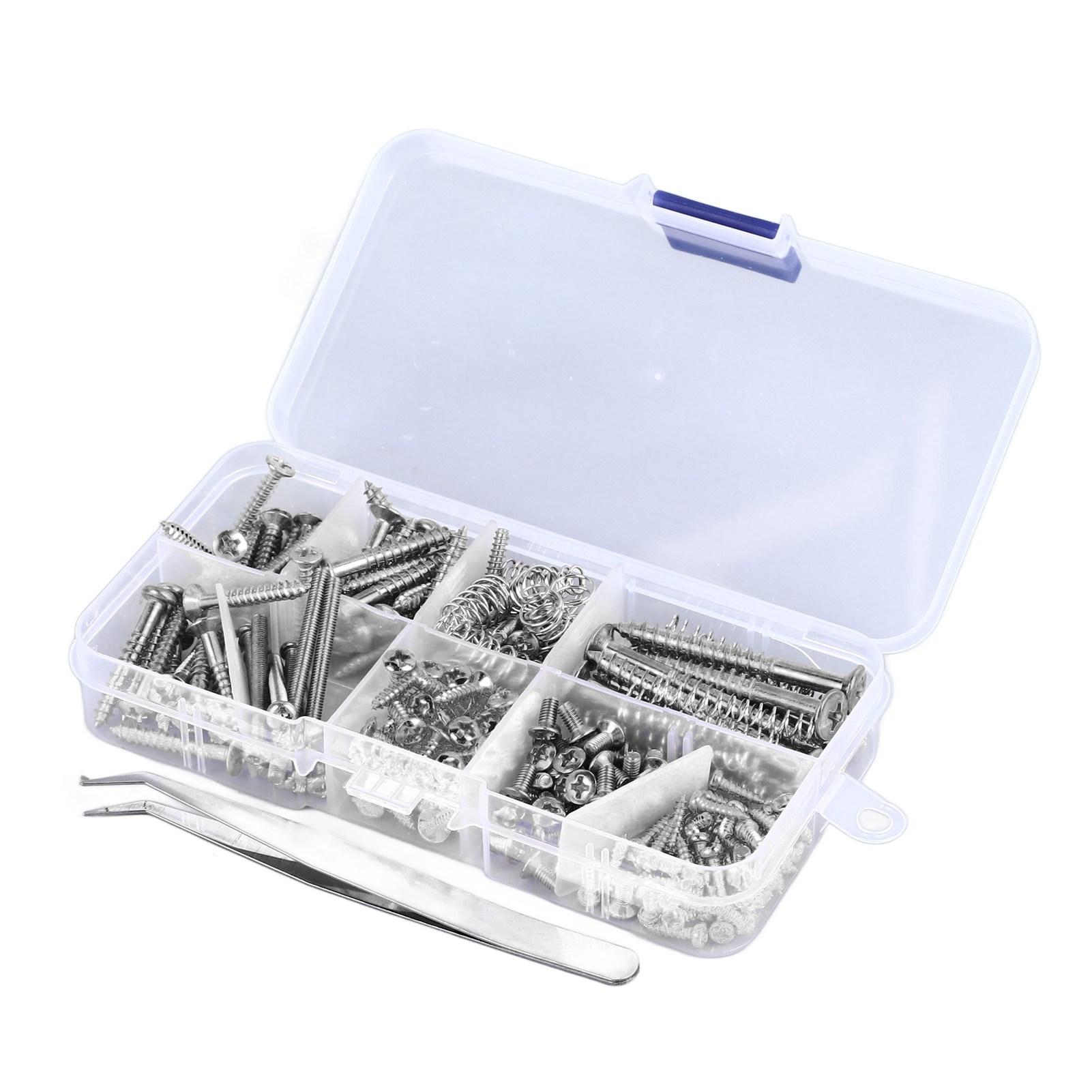 

Guitar Screw Kit Iron Spring Bridge Screw Assortment Instrument Accessory for Repair Maintenance серебряный
