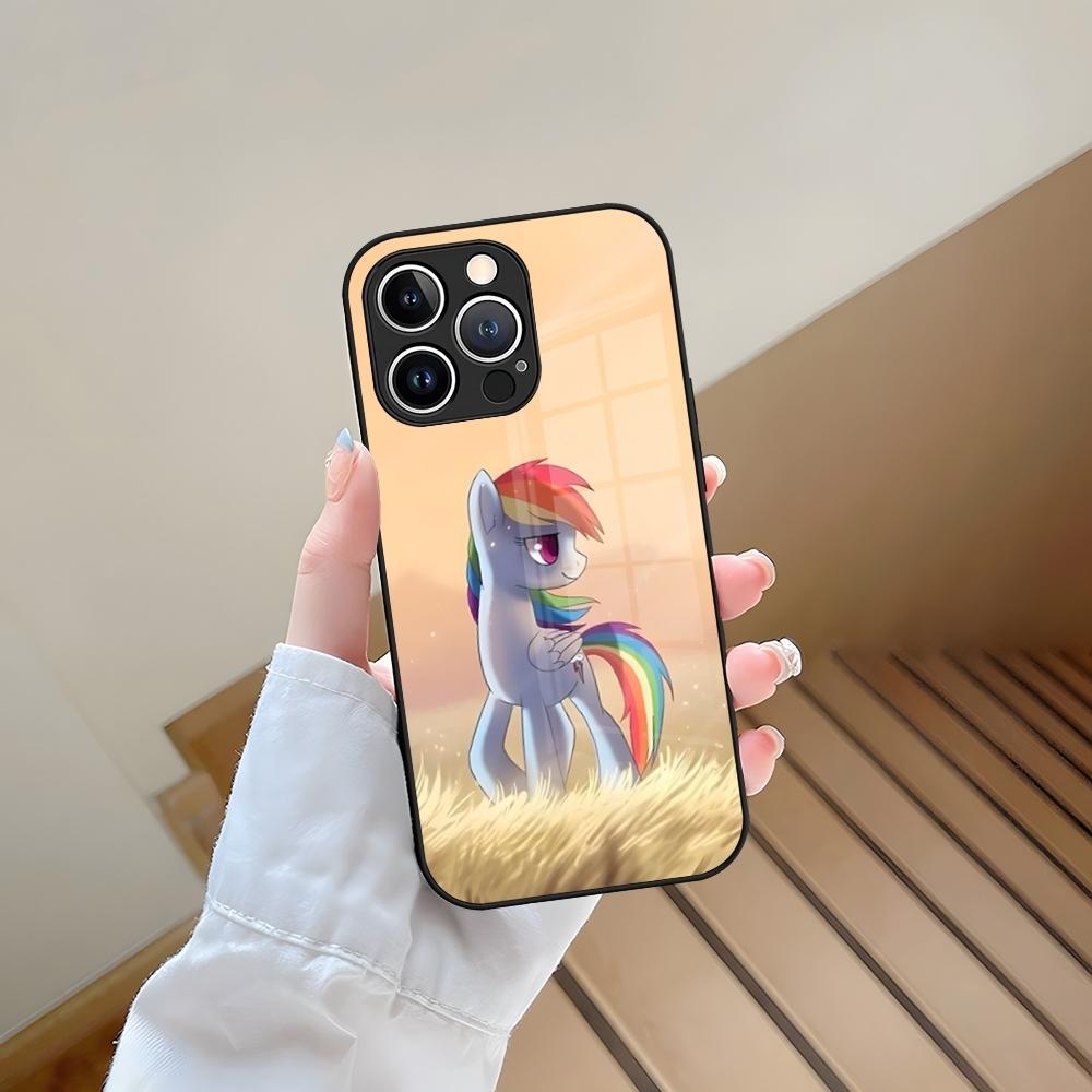 Rainbow Dash Phone Case Tempered Glass For iPhone 13 15 14 12 11 Pro Max Plus Mini X XR XS 8 7 6s SE2020 Coque