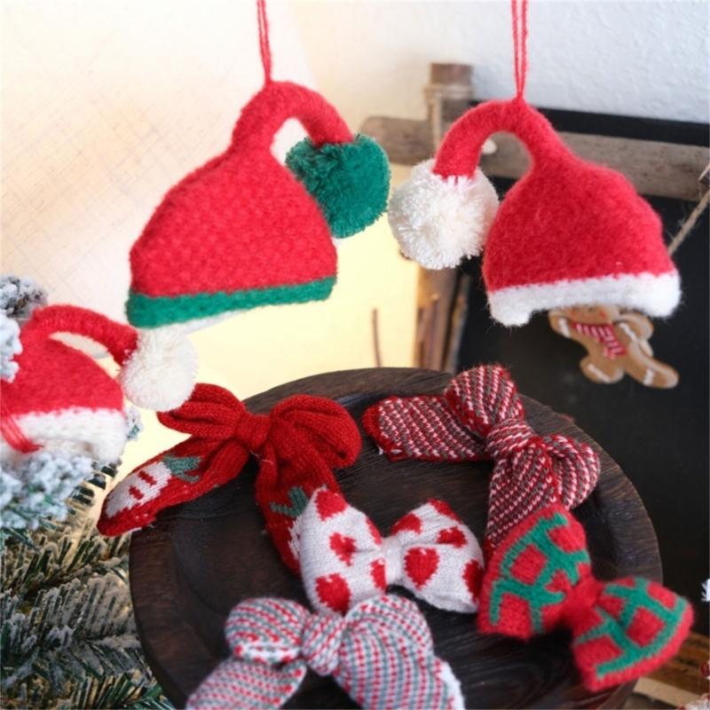 Festival Santa Hat Decoration Handmade Craft For Kids Holiday Gift Wrapping Bottle Decorations