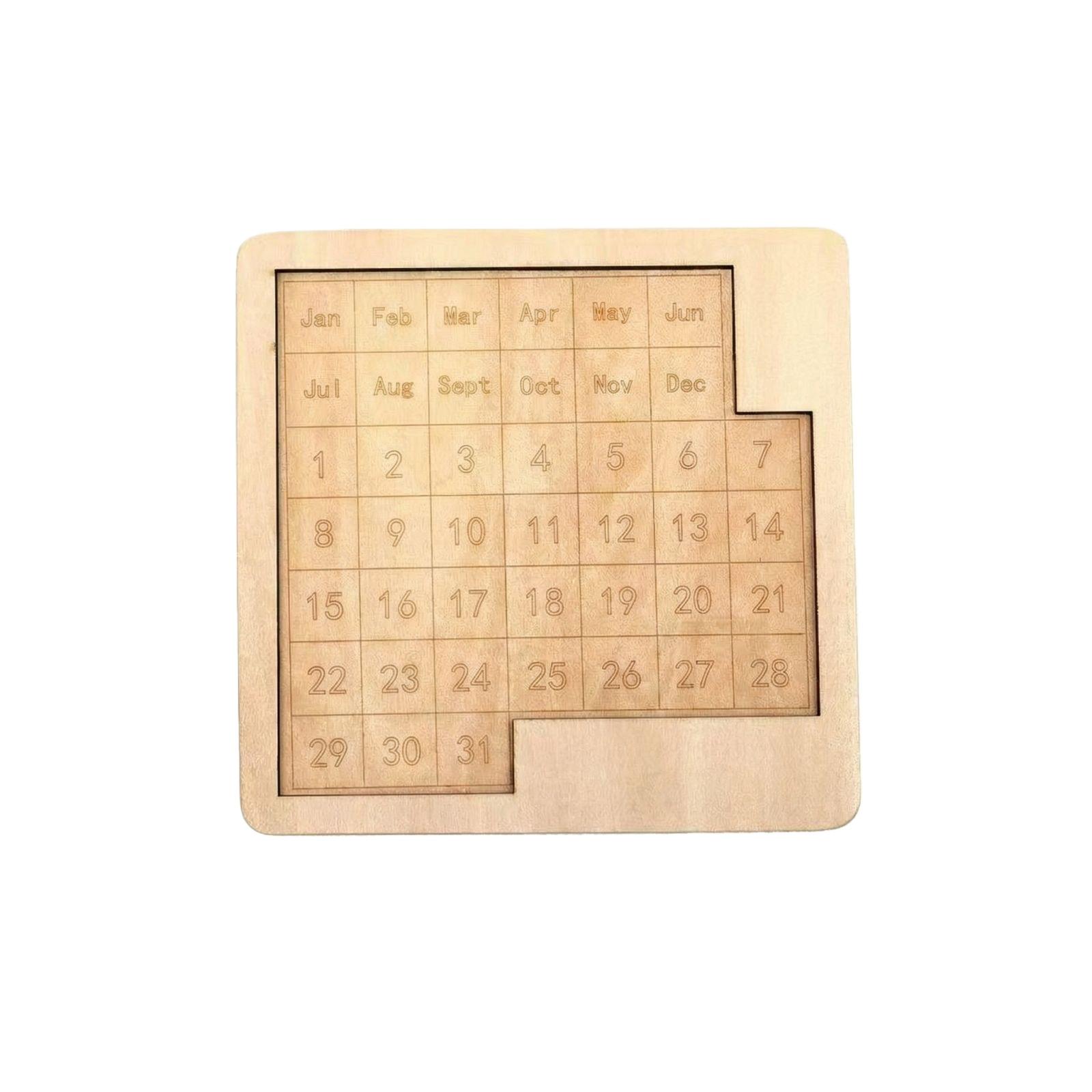 

Daily Calendar Puzzle - Wooden Puzzle For Adults - Challenge Yourself With 365+ Dates, An Puzzle. One Size коричневый