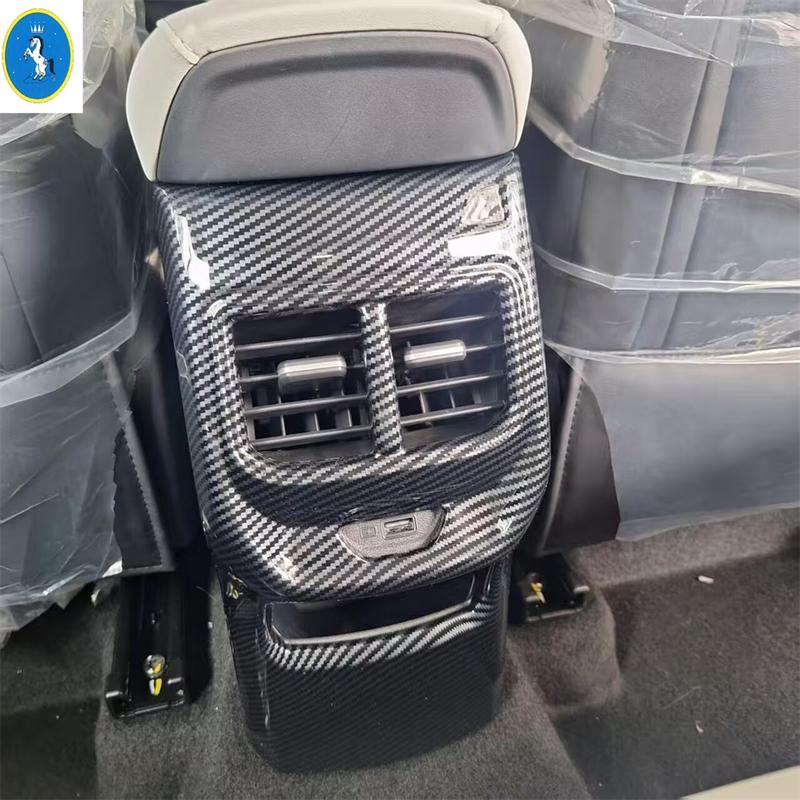 Rear Air AC Outlet / Middle Air Outlet / Upper Air Outlet Cover Trim For MG ZS 2018 -  Carbon Fiber Look Car ABS Accessories