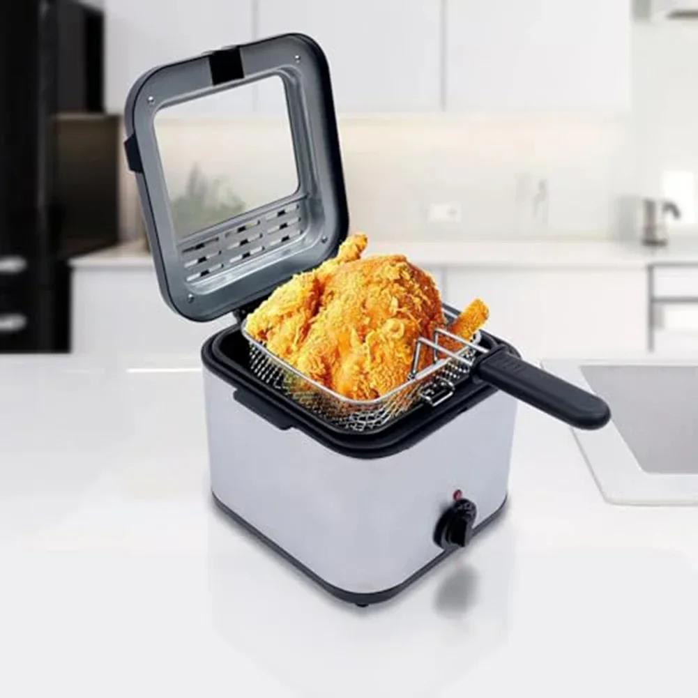 1 Set Deep Fryer Powerful Electric Deep Fryer With 2.5L Capacity For Crispy Fried Foods Cookware Kitchen Cooking Accessories