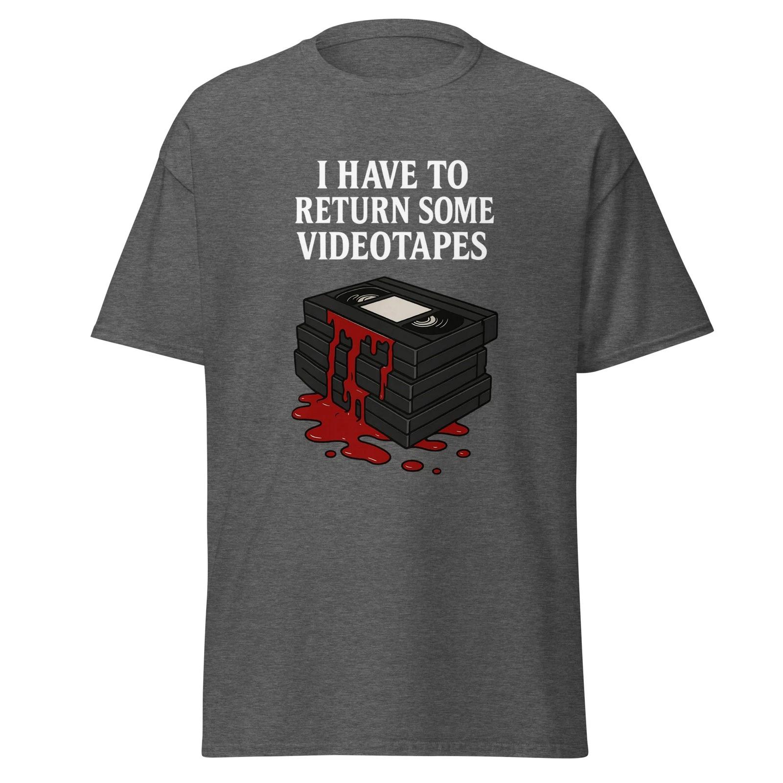 

I Have To Return Some Videotapes - American Psycho Movie Quote Shirt, Unisex S