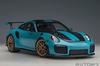 AUTOart 1/18 Scale Porsche 911 (991.2) GT2 RS Weissach Package Blue/Carbon Black Finished Model 78175