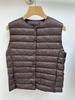 White duck down Pinghu light down jacket, vest liner, round neck V-neck variable thermal vest, vest, free storage bag.