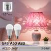 8PCS LED Bulb E27 AC220V 230V 3W 8W 9W 10W 12W 15W 18W 24W 3/4/6000K Hight Brightness No Flicker Living Room Home Lights