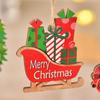 Sled/Plaid Car Christmas Wooden Car Pendant Hanging Christmas Decoration  Friends