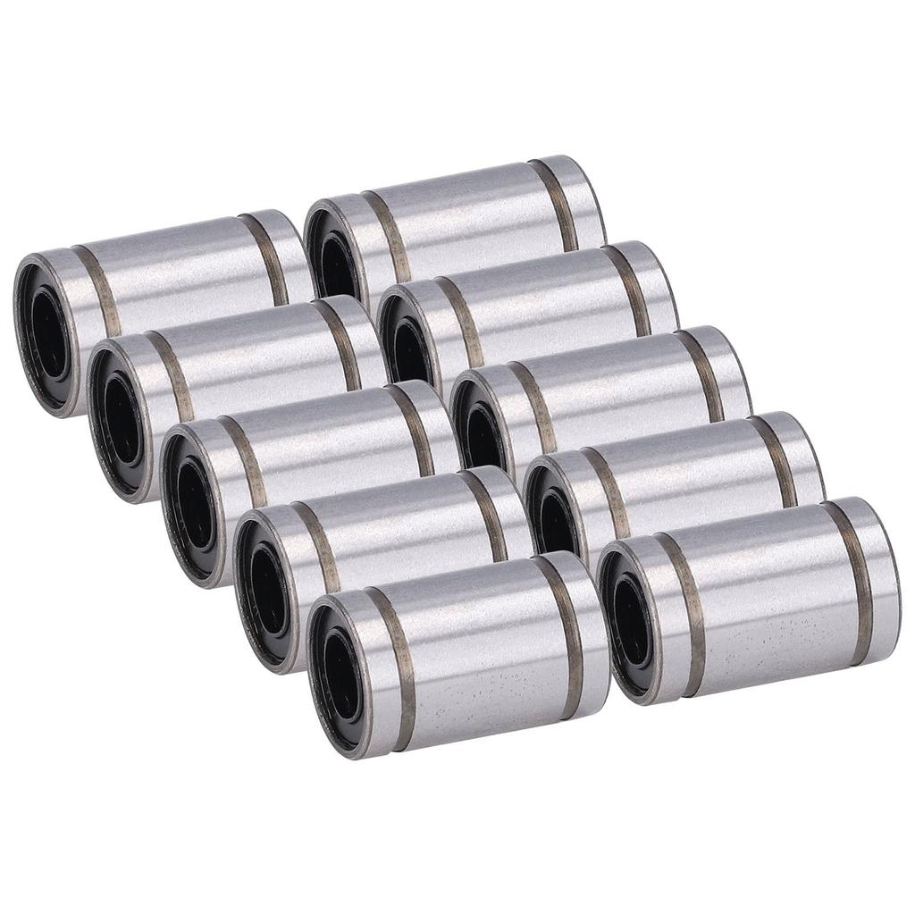 10Pcs Linear Motion Bearing Cylinder Optical Axes Slider Test Frame Spare ID 6mm OD 12mm LM6UU
