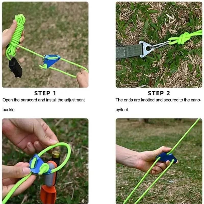 Luminous Camping Rope Light Waterproof 6mm Tent  Windproof  Rope Warning Cord Outdoor Night Warning Rope Atmosphere Lamp