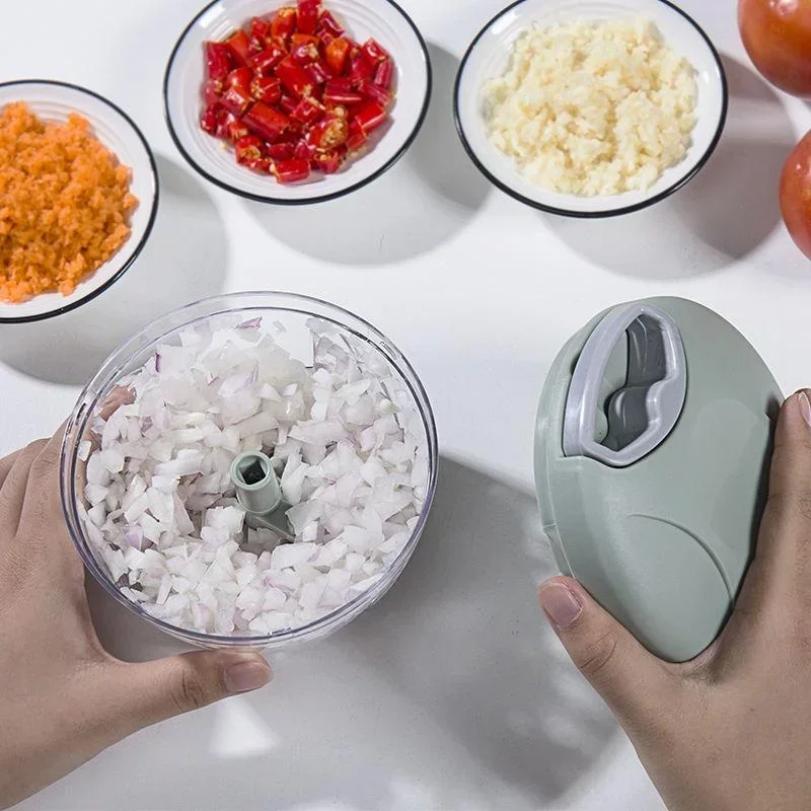 New Crusher Vegetable Onion Cutter Kitchen Cooking Accessories 500/900ML Manual Meat Mincer Garlic Chopper Rotate GarlicPress