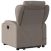 Recliner Chair with Lift Function Taupe Fabric
