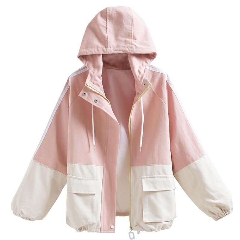 Frauen Frühling Herbst Mode Trenchcoat Windbreaker Mit Kapuze Mantel Temperament Elegante Jacke Top Lose Outwear