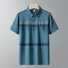 Sommer Uni-Farbe Herren Kurzarm-T-Shirt Dünnes Business-Poloshirt mit Kragen