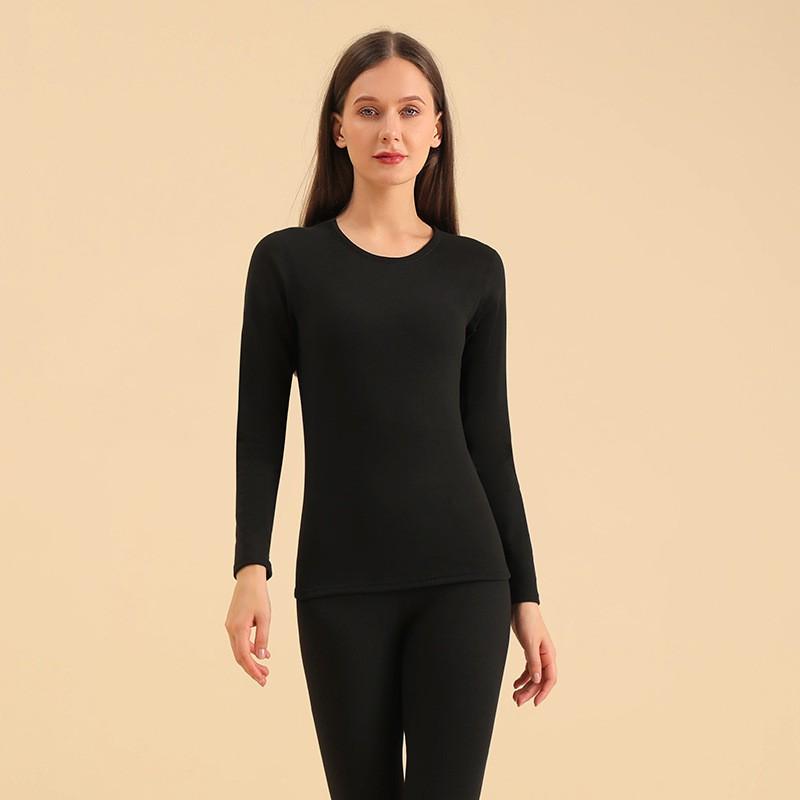 5A Antibacterial Brushed Thermal Underwear Set Wool Silk Base Layer Men Women Fall Winter