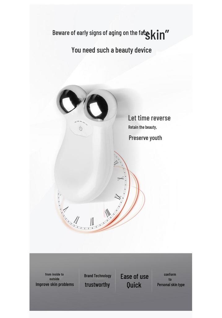Cross-border RF Neck & V-Face Lifting Roller for Skin Rejuvenation & Microcurrent Beauty