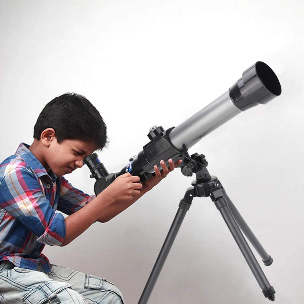 50mm Kids' Telescope Portable Travel Telescope Starter Scope Astronomical Refractors Telescopes with Adjustable Tripod  