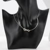 Pan Jia S925 Sterling Silver European & American Style Bow Necklace: Simple, Versatile & Gorgeous.