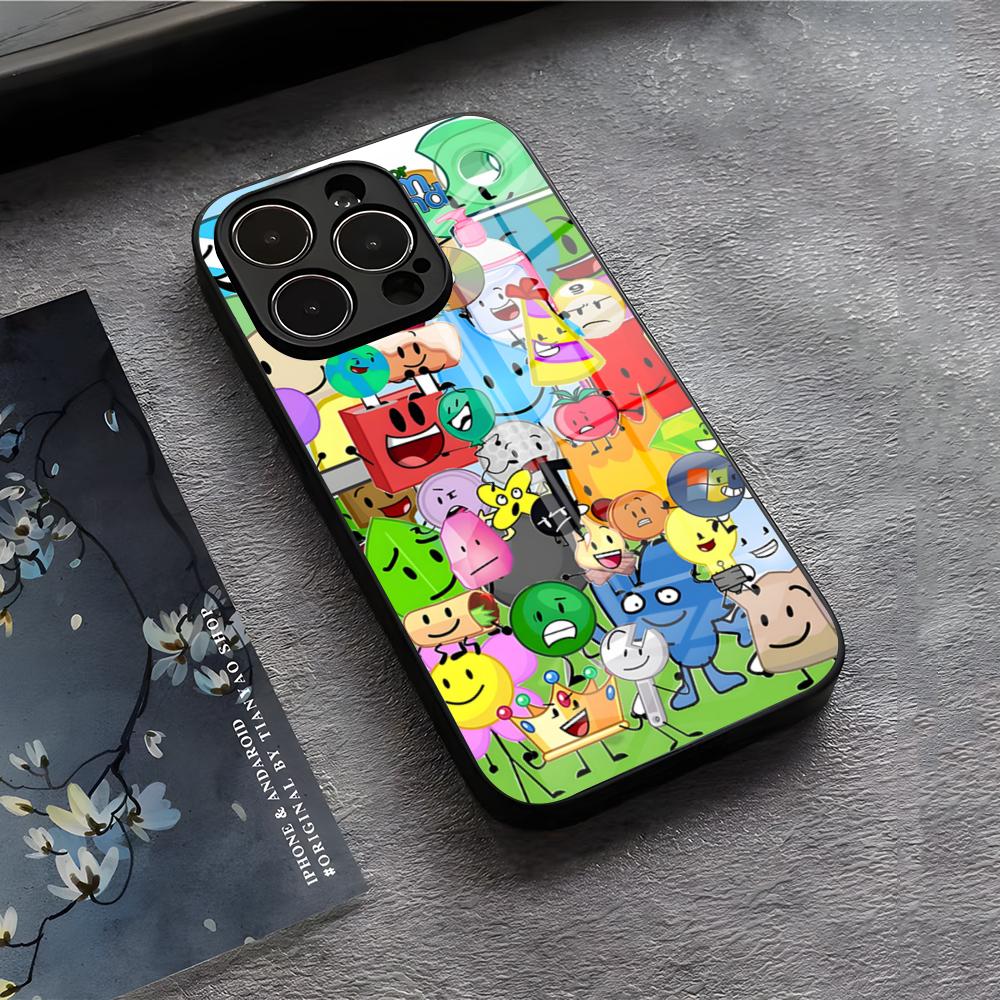 

B-Battle For Dream Island Phone Case For IPhone 17 Air 16 E Pro Max 15 14 13 Mini 12 Pro 11 Max Plus Black Glass Cover iPhone 13ProMax