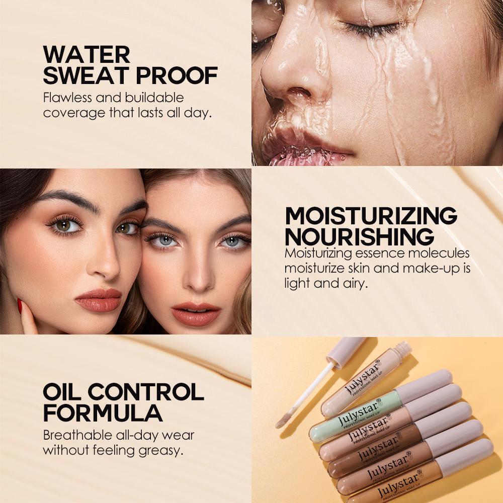 Liquid Concealer Full Coverage Waterproof Makeup Concealer for Dark Circles Acne Scars Blemishes High Pigmented Corrector Liquid Foundation