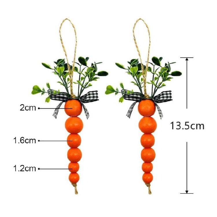 10pcs Easter Carrots Hanging Ornaments for Tree Home Decorations 2023 Kid Gift