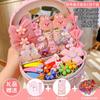 Strawberry Bear Hair Accessories Gift Set Girls Princess Theme Clips Headband Kit 3-10 Years