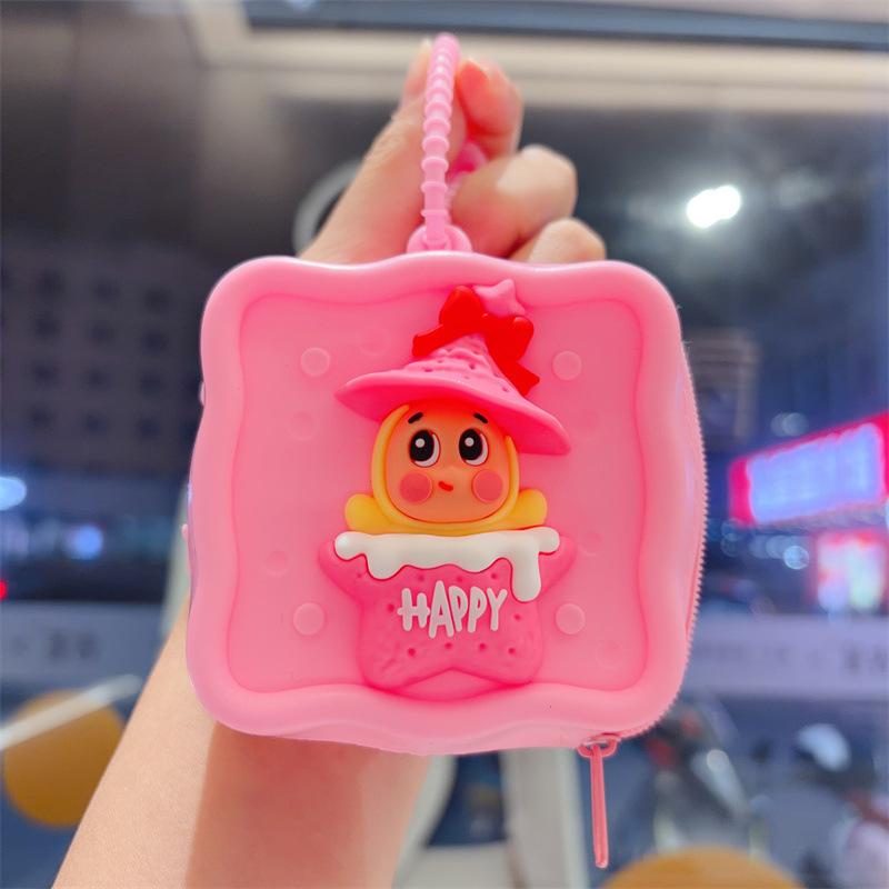 Cartoon Change Bag Keychain Cute Silicone Change Bag Mini Bag Children's Wallet Doll Machine Toy Gift