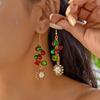 Christmas Earrings With Bell Pendant Alloy Holiday For Women And Men