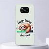 Animal Cute Cartoon Sloth Coffee Soft Case For Xiaomi Poco X7 X6 X5 X4 X3 Nfc F7 Ultra F6 F5 Pro Phone Cover F4 Gt F3 M5S M4 M3