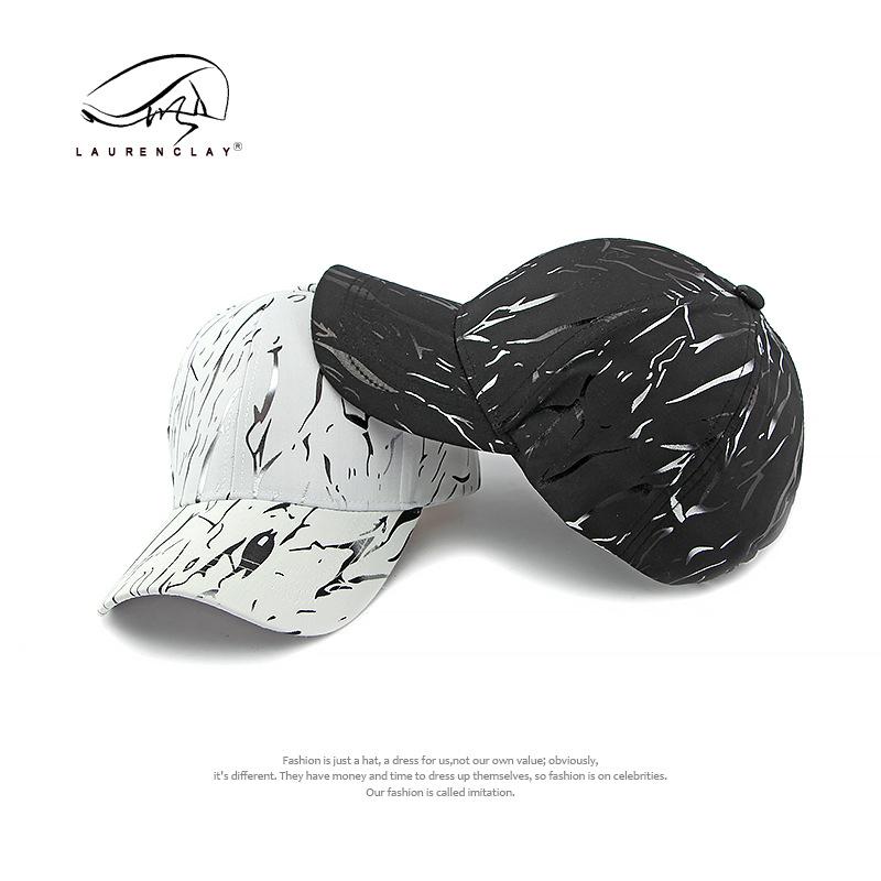 Hat Men's Breathable Outdoor Sunscreen Sun Hat Hard Top Baseball Cap Women's Versatile Personality Graffiti Cap Tide